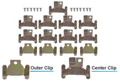 WINDOW MOLDING CLIPS 59-60, Lower Windshield Molding Clip Set , 26 pieces